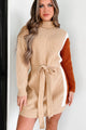 Slope City Turtleneck Sweater Dress (Oatmeal Multi) - NanaMacs