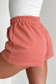 Couch Casual Geometric Textured Lounge Shorts (Coral Pink) - NanaMacs