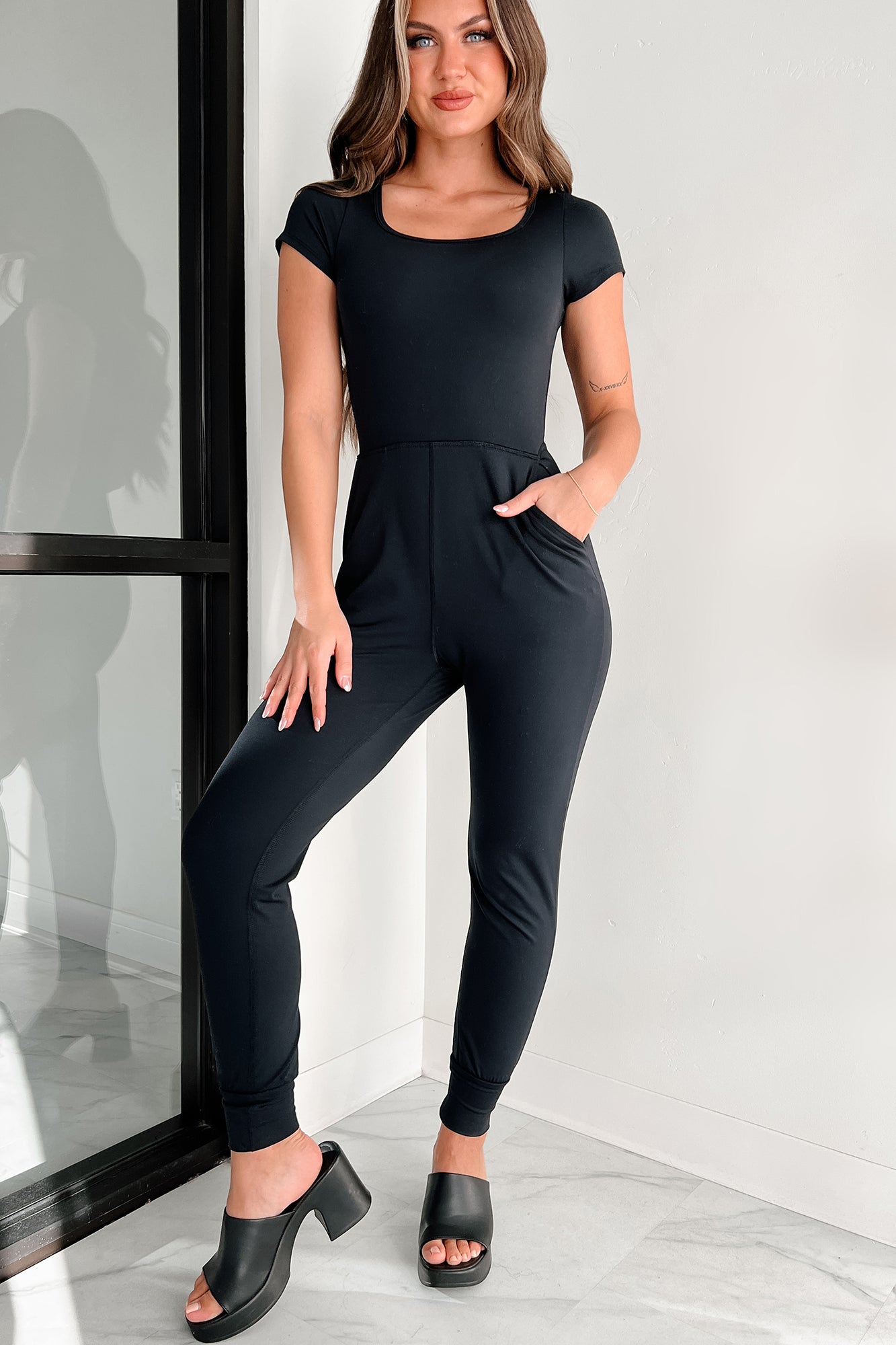 Healthy Living Jogger Active Jumpsuit (Black) · NanaMacs