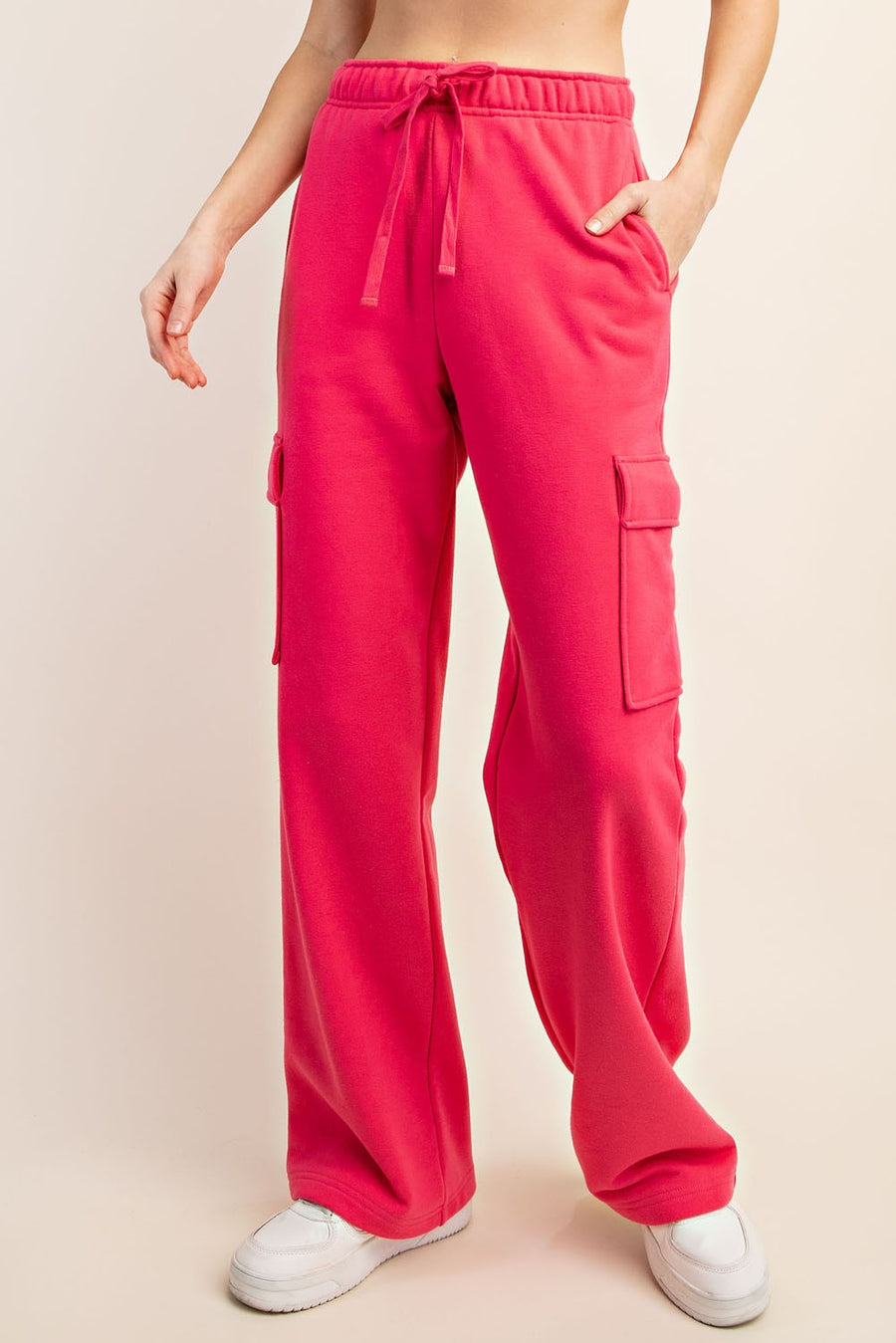 Dalton Cargo Sweatpants (Flamingo Pink) - NanaMacs