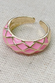 PREORDER Just Being Cute Textured Ring (Pink) - NanaMacs