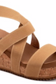 PREORDER Quirky But Cute Cork Wedge Sandals (Camel) - NanaMacs