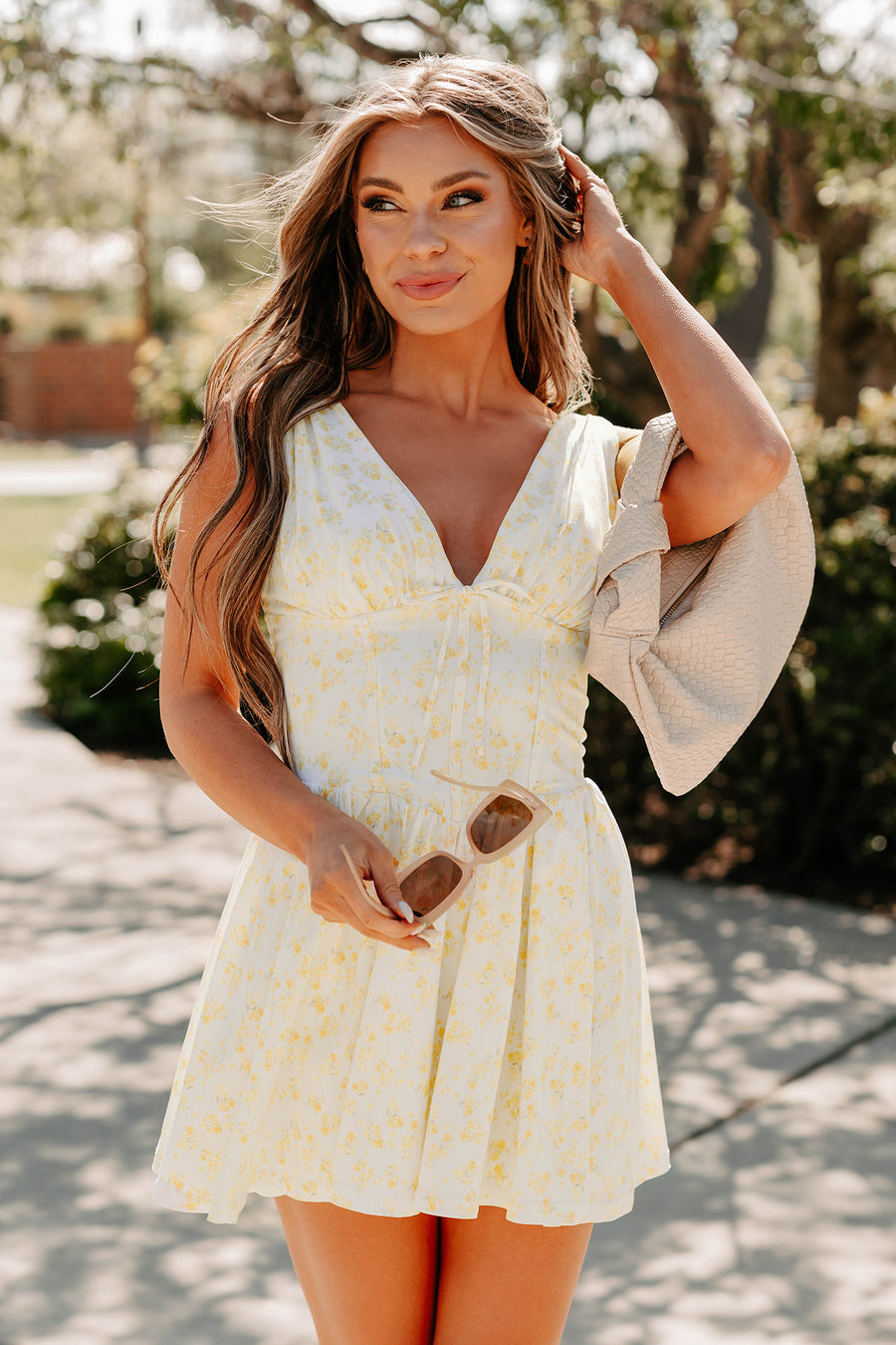 Happy Blooms Floral Mini Dress main image 0