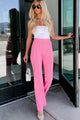 Style Stance High Waist Flare Pants (Hot Pink) - NanaMacs