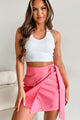 Alive & Well Ribbed Halter Crop Top (White) - NanaMacs