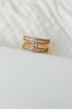 Pretty Penelope Double Banded Dimond Ring (Gold)