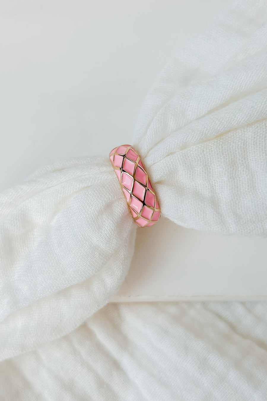 Just Being Cute Textured Ring (Pink)