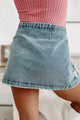 Instantly Cute Denim Wrap Skirt (Denim) - NanaMacs