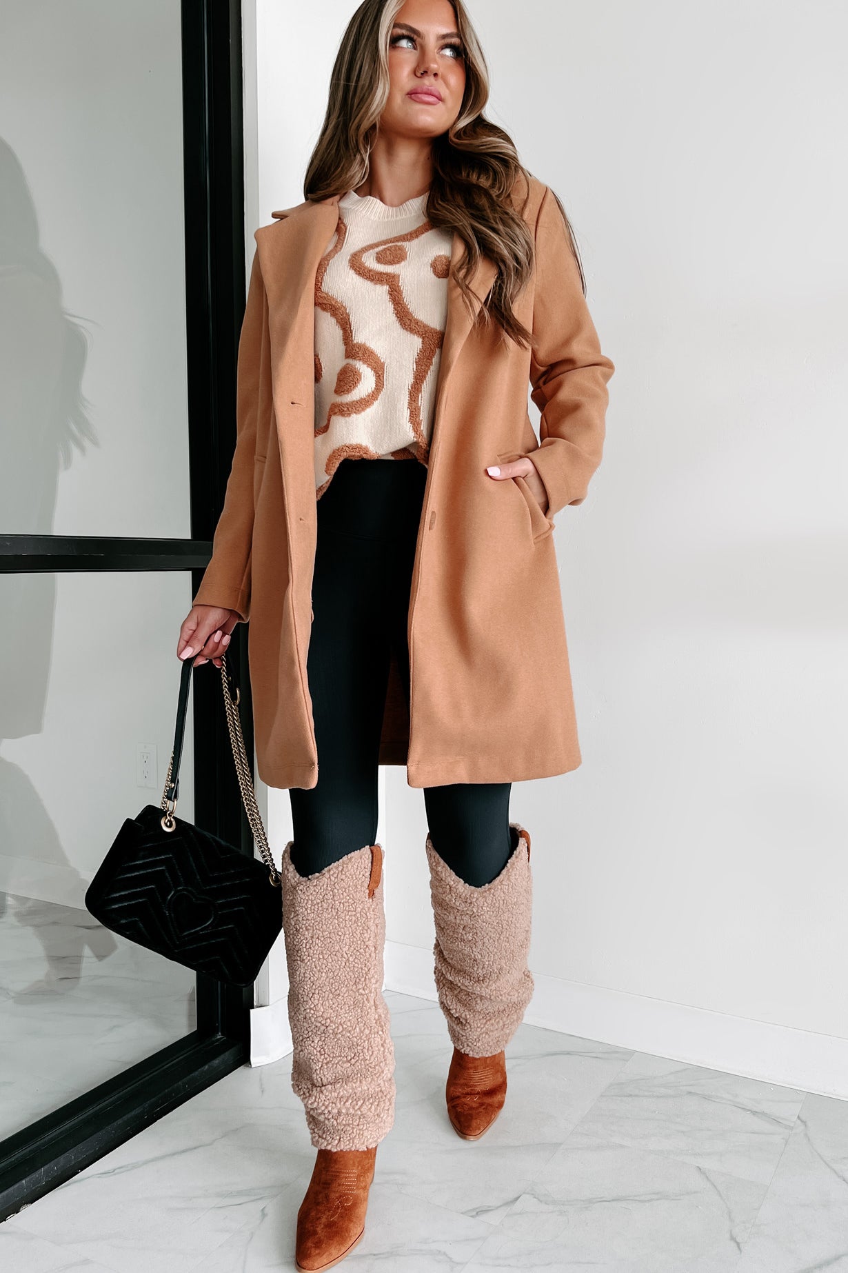 Fall In The City Knee-Length Coat (Camel) · NanaMacs