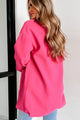 Moving Up In The World Oversized Brushed Fleece Coat (Hot Pink) - NanaMacs