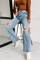 Quentin High Rise Distressed Wide Leg Jeans (Medium) - NanaMacs