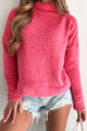 Snow On The Horizon Fuzzy Knit Sweater (Pink) - NanaMacs