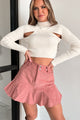 Drawing Your Attention Ribbed Cut-Out Crop Sweater (Cream) - NanaMacs