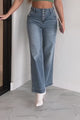 Marie High Rise Button-Fly Wide Leg Kancan Jeans (Medium)
