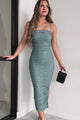 Angel In The Night Lace Midi Dress (Teal Green)