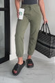My Favorite Game Drawstring Waist Joggers (Army Green)