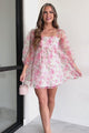 All I Know Floral Babydoll Dress (Pink)