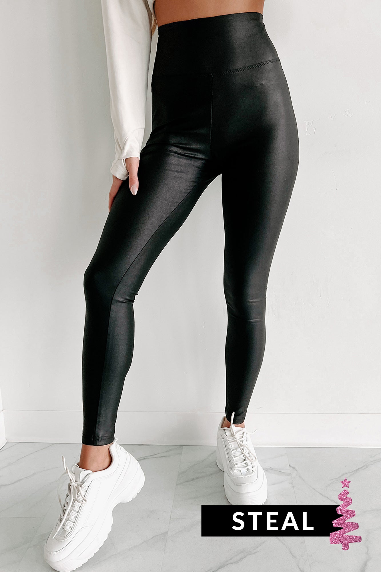 Holiday Steal- Seen It All Before Faux Leather Leggings (Matte Black) ·  NanaMacs