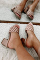 No Excuses Here Satin Weave Heeled Sandal (Light Mauve) - NanaMacs