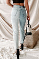 Up For Anything Two-Tone High Rise Risen Jeans (Light Combo) - NanaMacs