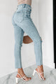Tisha High Rise Distressed Relaxed Fit Skinny Risen Jeans (Light) - NanaMacs