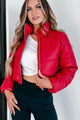 Where It All Ends Cropped Puffer Jacket (Red) - NanaMacs