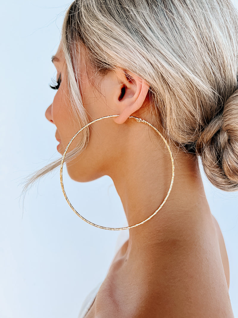 Next Level Extra Large Hoop Earrings (Gold) - NanaMacs