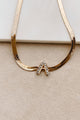 Initial Here Herringbone Letter Necklace (Gold) - NanaMacs