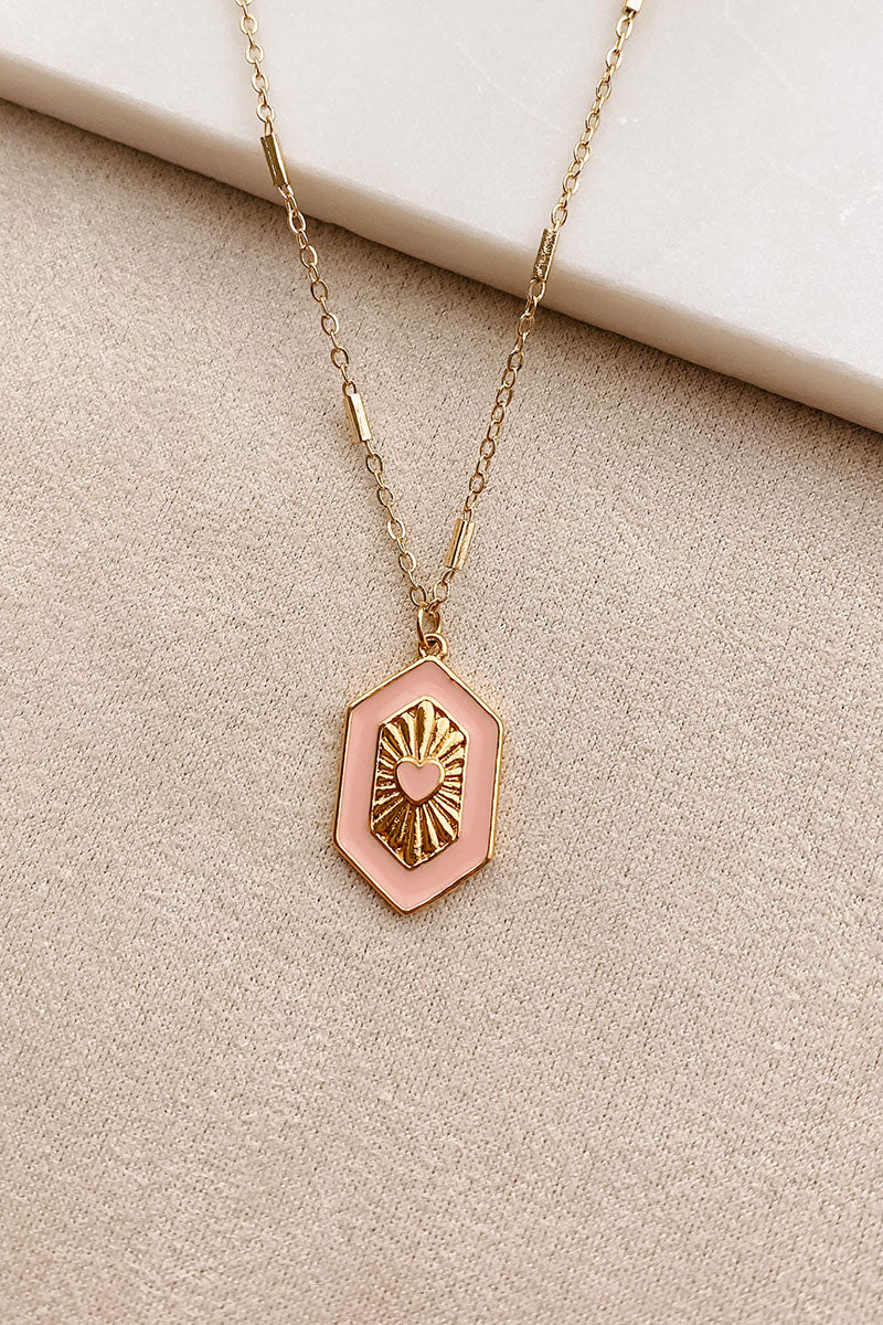 Pinky Promise Pendant Necklace (Gold/Pink) - NanaMacs