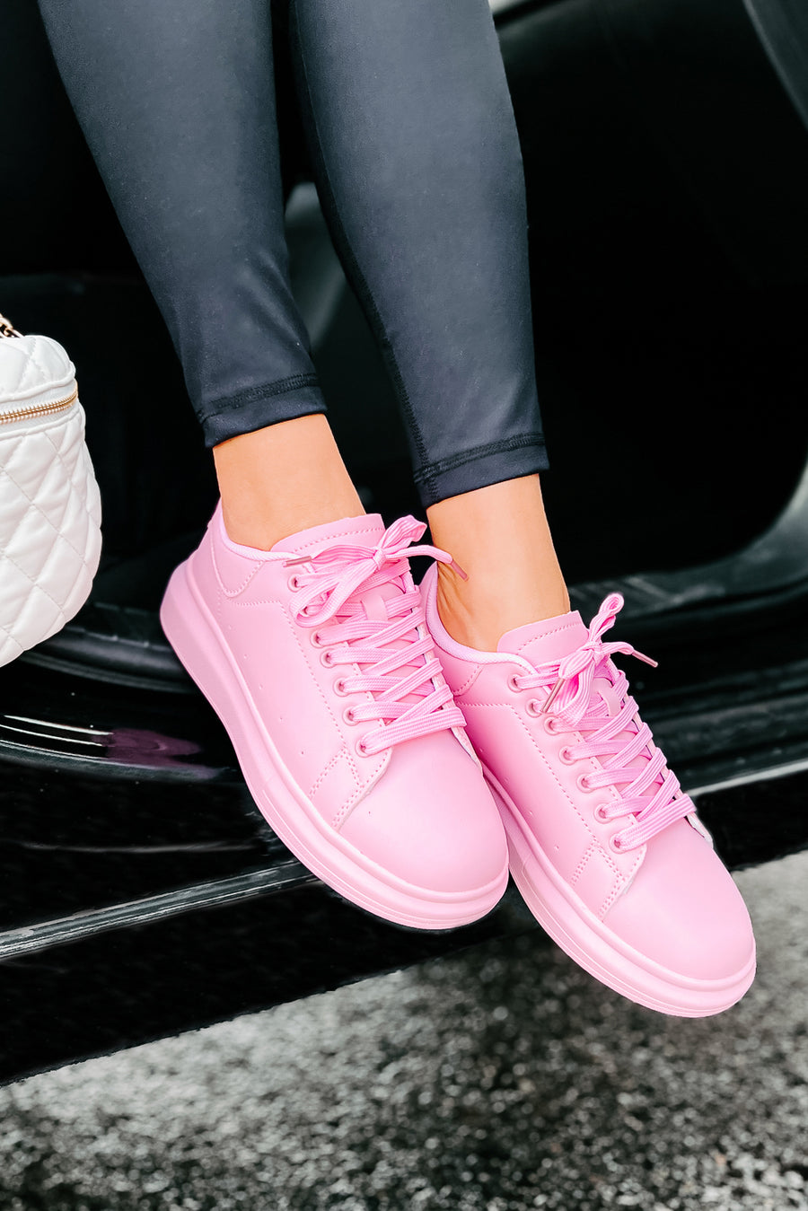 Sidewalk Strut Platform Sneaker (Pink) - NanaMacs