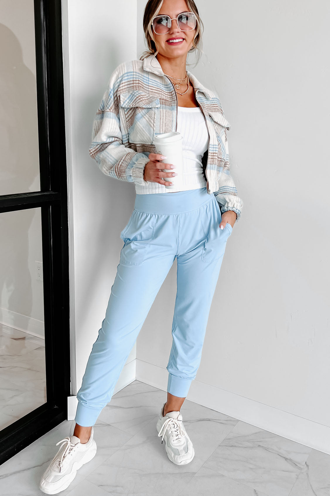 Unwind & Relax Buttery Soft Joggers With Pockets (Light Blue) · NanaMacs