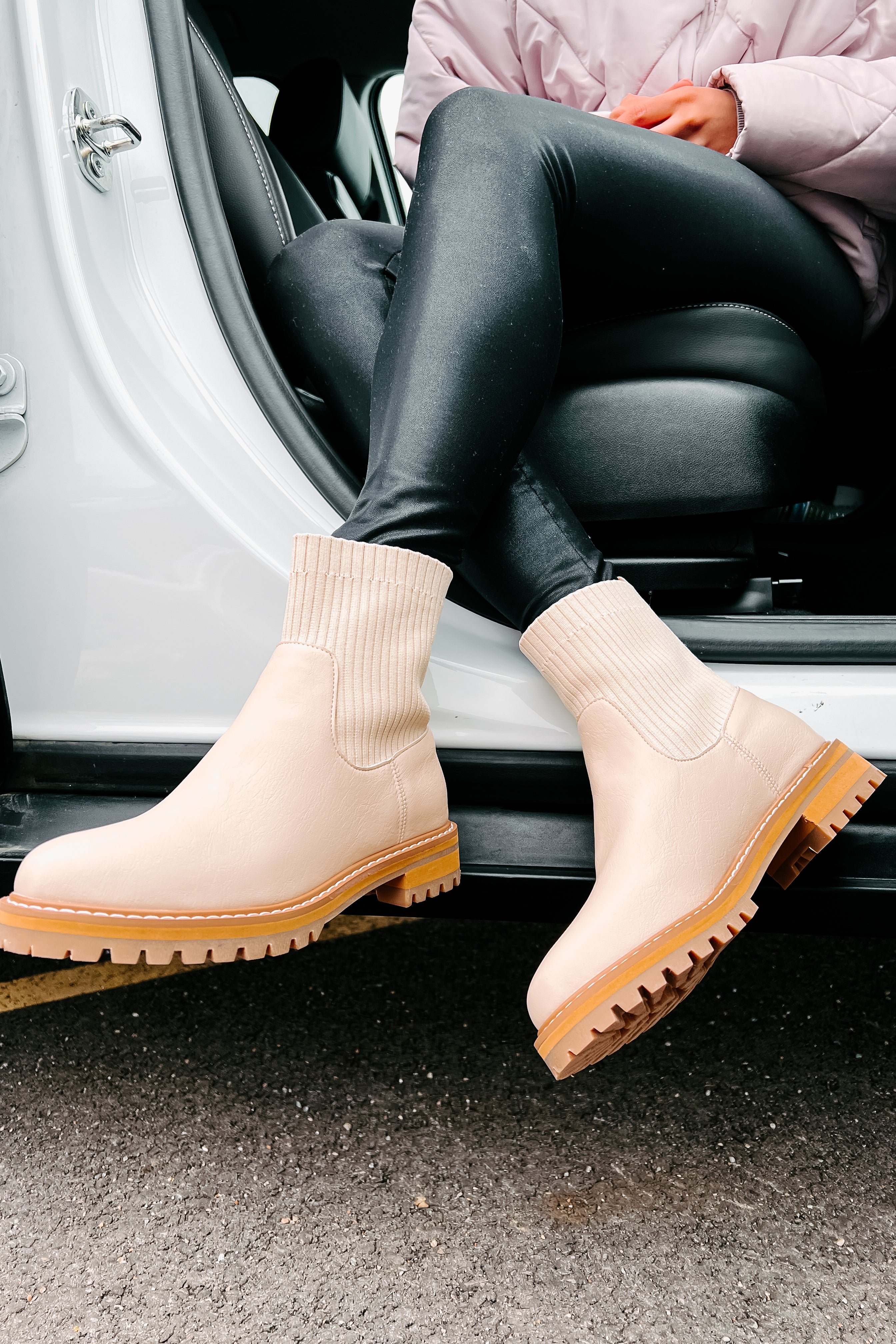 Ready For Whatever Ankle Knit Booties (Beige) · NanaMacs