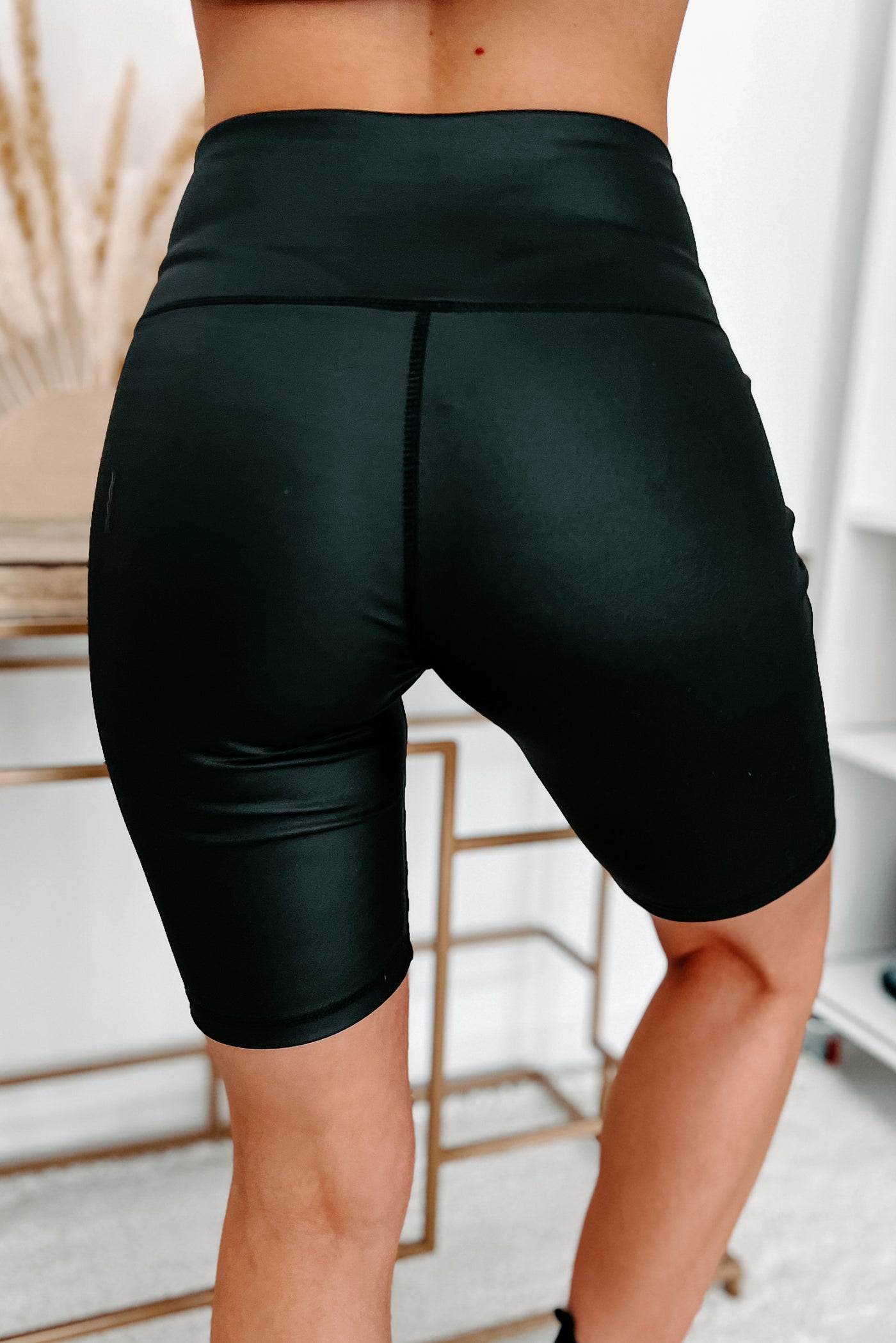 Challenge Me High Waisted Biker Shorts (Black) - NanaMacs