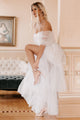 Let's Elope Layered Tulle Maxi Dress (White) - NanaMacs