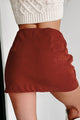 The Day We Met Button Detail Mini Skirt (Brick) - NanaMacs