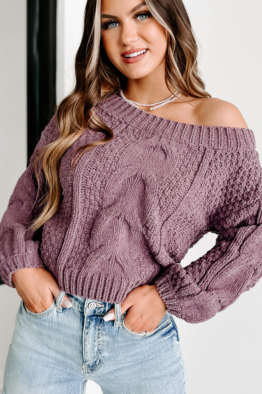 Perfectly Fitting Off The Shoulder Sweater (Plum) · NanaMacs
