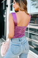 Buy Me Roses Ruched Bodysuit (Purple) - NanaMacs