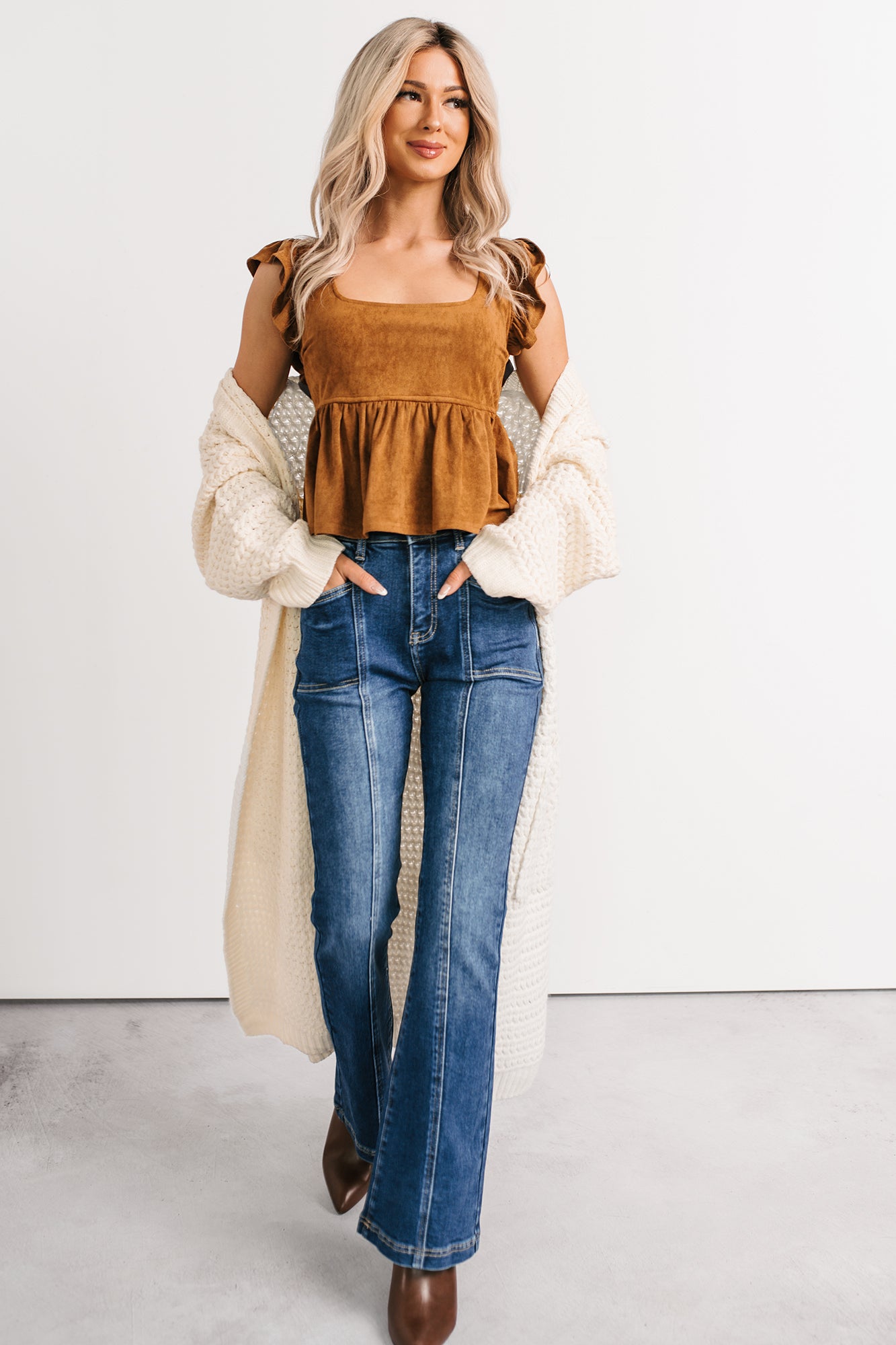 Still Dreaming Cable Knit Long Cardigan (Cream) - NanaMacs