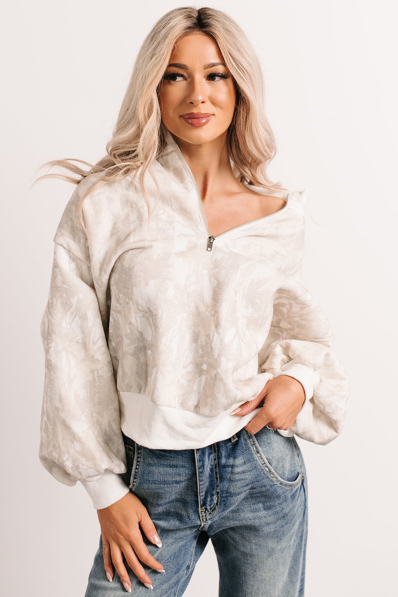 Hunker Down Papermoon Half-Zip Pullover (Camo) - NanaMacs