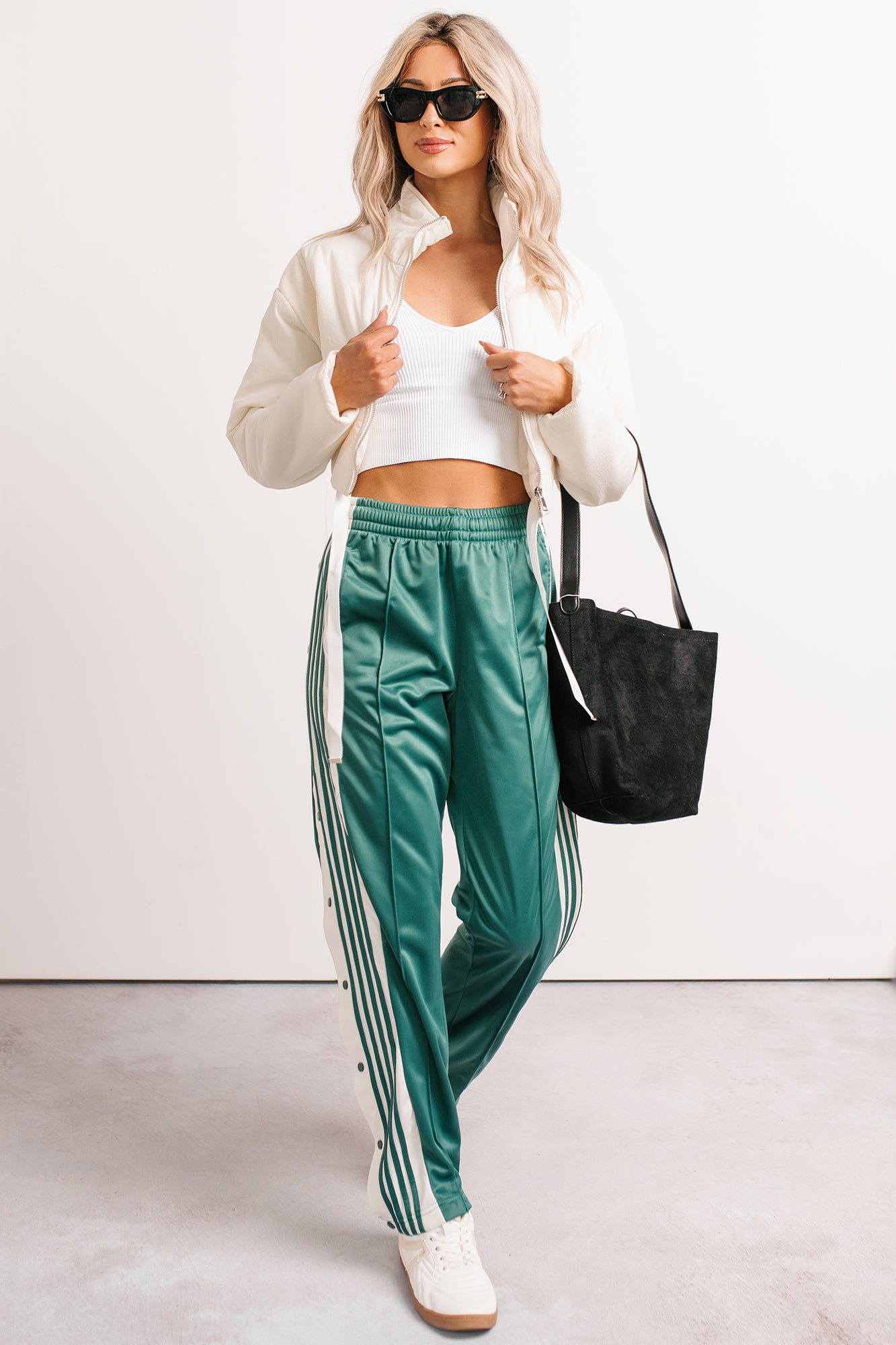 Athletic Ambition Side Snap Track Pants (Green)