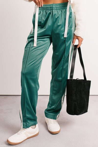Athletic Ambition Side Snap Track Pants (Green)