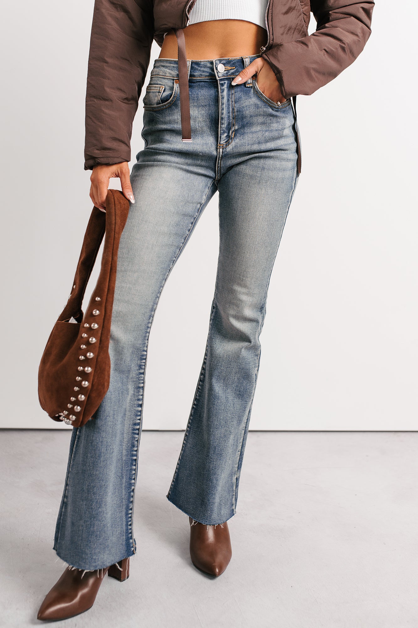 Julius High Rise Flare Sneak Peek Jeans (Medium) - NanaMacs