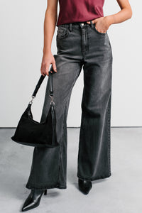 Bane High Rise Wide Leg Cello Jeans (Grey) - NanaMacs