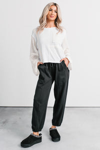 Let’s Stay In Crochet Patchwork POL Top (Off-White) - NanaMacs