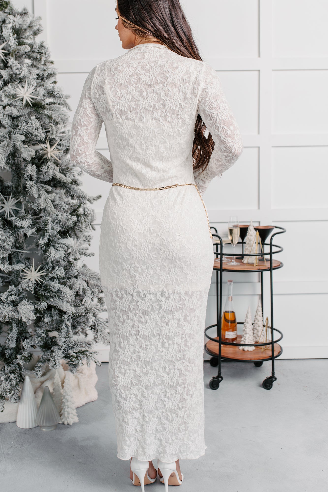 Heavenly Her Floral Mesh Maxi Dress (Ivory) - NanaMacs