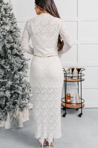 Heavenly Her Floral Mesh Maxi Dress (Ivory) - NanaMacs