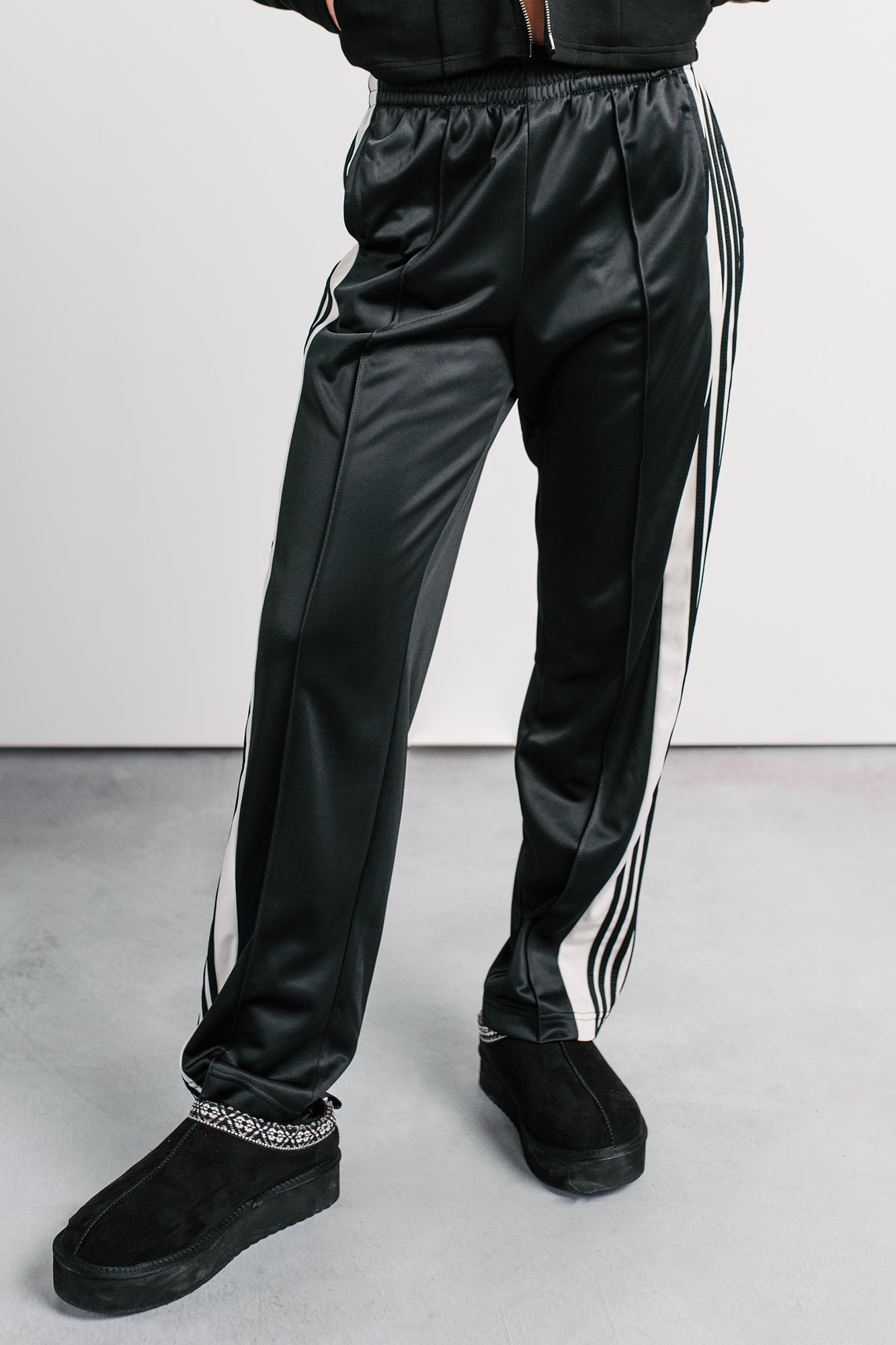 Athletic Ambition Side Snap Track Pants (Black) - NanaMacs