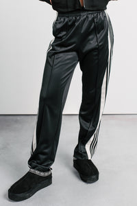 Athletic Ambition Side Snap Track Pants (Black) - NanaMacs
