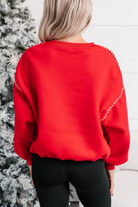 Hearth & Holly Gingerbread Men Sequin Sweater (Red) - NanaMacs