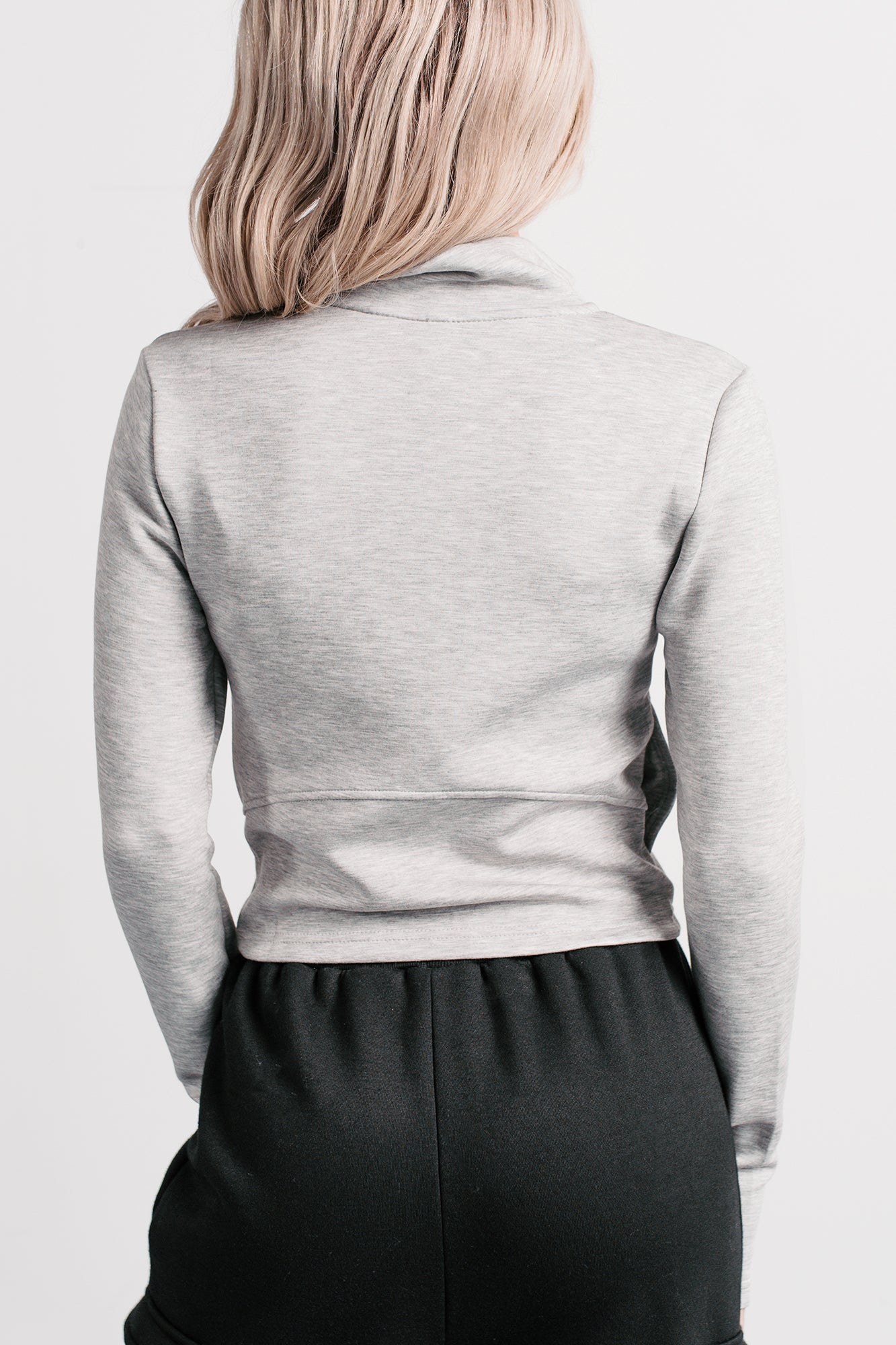 Athletic Drive Double Zipper Active Jacket (Heather Grey) - NanaMacs